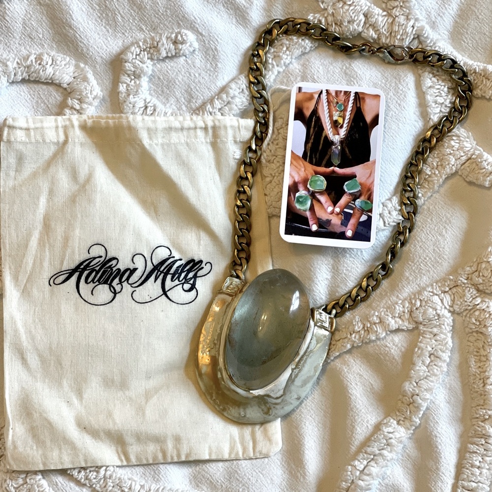 Adina Mills Clio Quartz Globe Chain Necklace